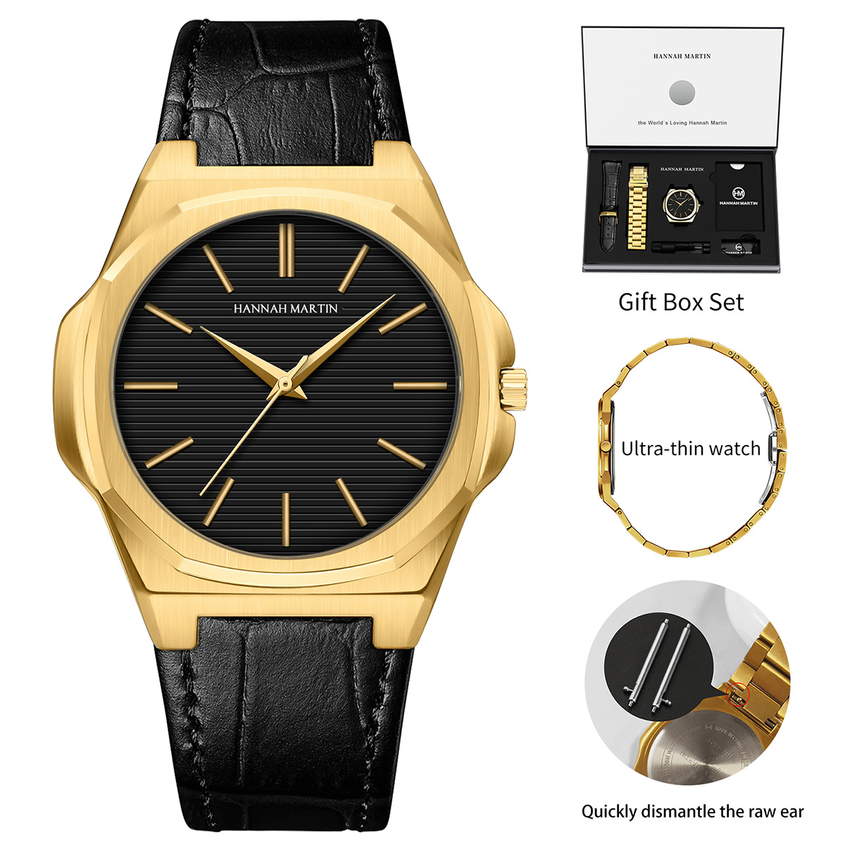 Analog Quartz Watch - Женские часы Hannah Martin, 40 мм,