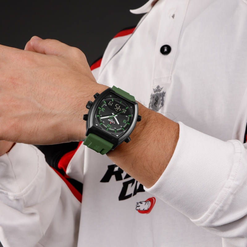 Мужские часы NAVIFORCE с двойн – обзор и цена Analog Quartz Watch