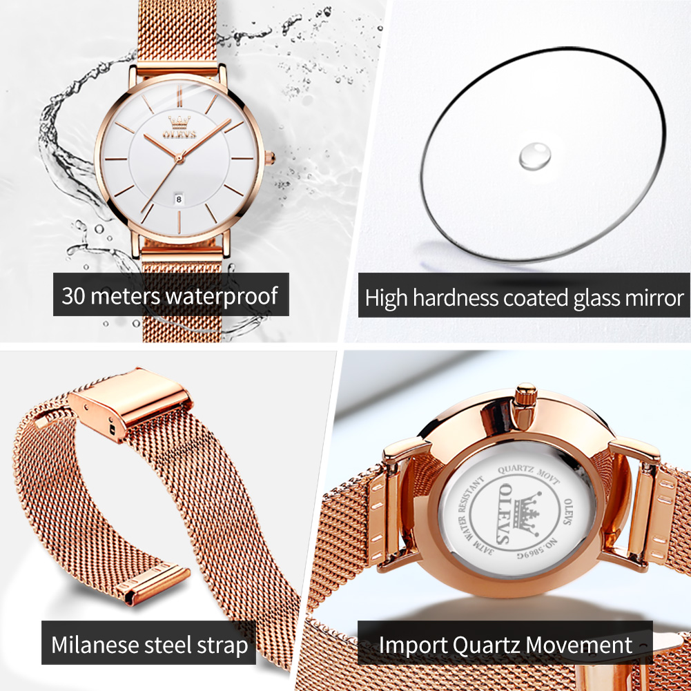 OLEVS женские часы 5869, элега – обзор и цена Analog Quartz Watch
