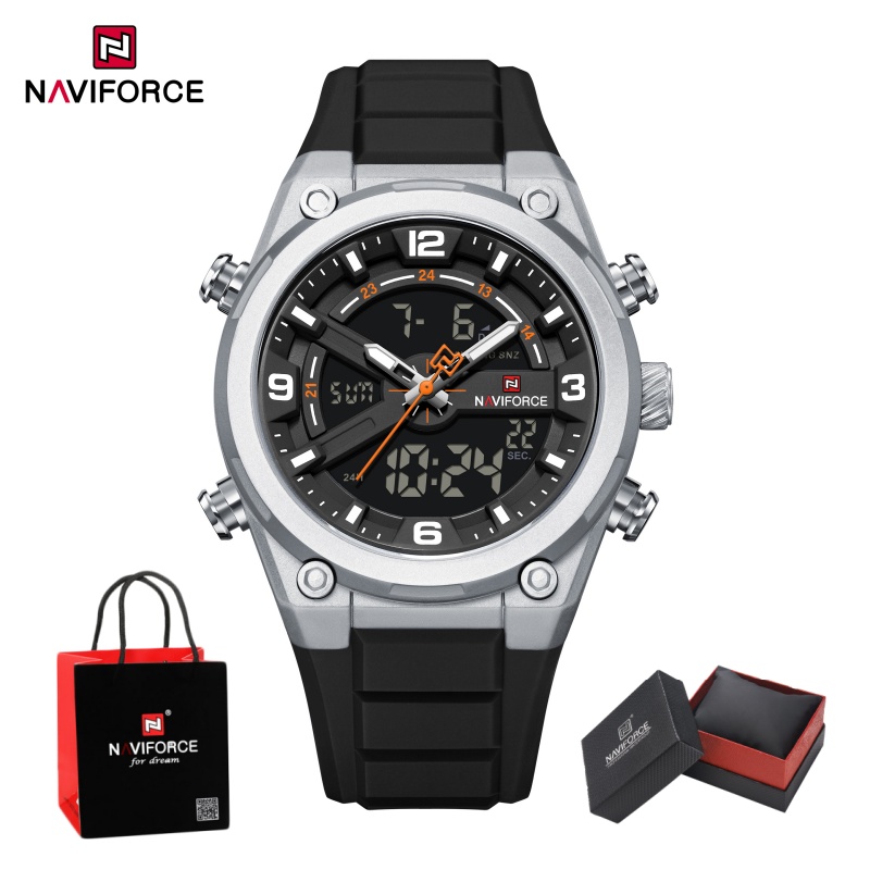 Мужские часы NAVIFORCE с двойн – обзор и цена Analog Quartz Watch
